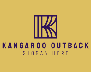 Interior Curtain  Letter K logo design