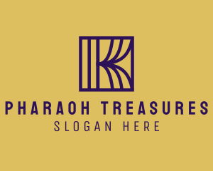 Interior Curtain  Letter K logo design