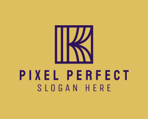 Interior Curtain  Letter K logo design