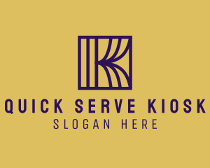 Interior Curtain  Letter K logo design