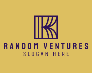 Interior Curtain  Letter K logo design