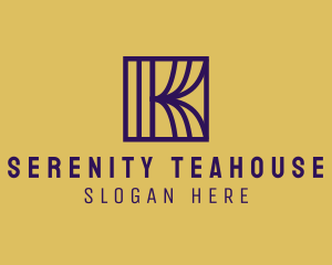 Interior Curtain  Letter K logo design