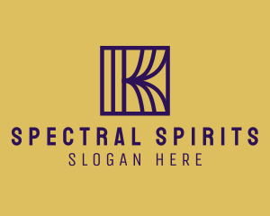 Interior Curtain  Letter K logo design