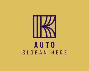 Interior Curtain  Letter K logo design