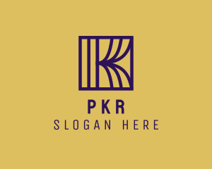 Interior Curtain  Letter K logo design