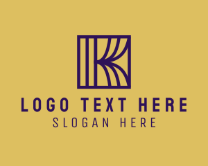 Interior - Interior Curtain  Letter K logo design