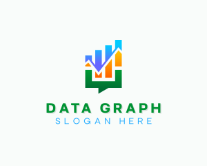 Graph Chat Bubble logo design