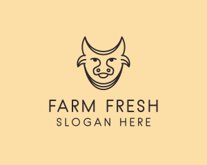 Farm Cattle Livestock  logo design