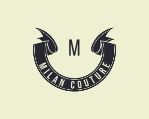 Retro Ribbon Banner logo design