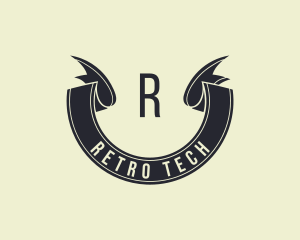 Retro Ribbon Banner logo design