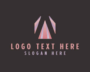 Theater - Triangle Arrow Letter A logo design