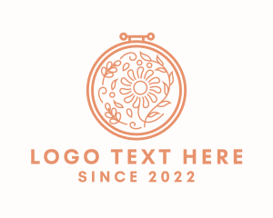 Stitching - Floral Leaf Handicraft logo design