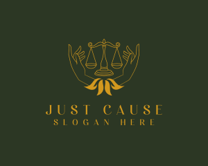 Justice - Justice Scale Hand logo design
