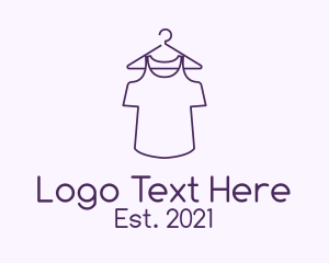 Wardrobe - Purple Shirt Laundry logo design