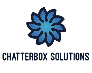 Gradient Blue Flower Logo