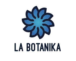 Gradient Blue Flower Logo