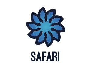 Gradient Blue Flower Logo