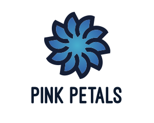 Gradient Blue Flower logo design