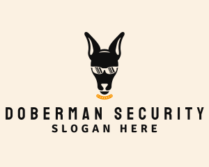 Doberman - Cool Sunglasses Canine logo design