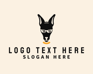 Dog Walker - Cool Sunglasses Canine logo design