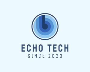 Echo - Blue Corporate Letter B logo design