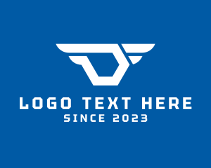 Geometric - Abstract Wings Aviation logo design