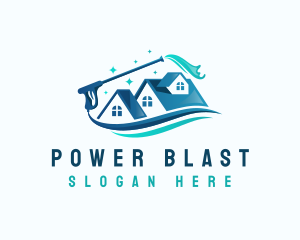 Cleaning Power Washing House logo design