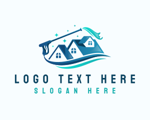 Clean - Cleaning Power Washing House logo design