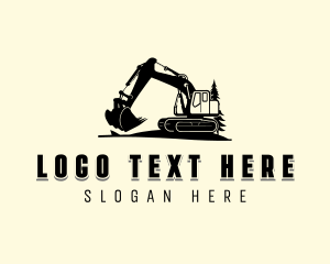 Industrial - Construction Mining Excavator logo design