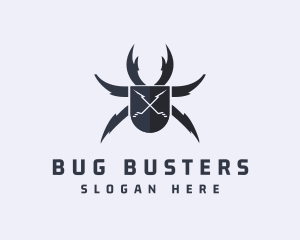 Beetle Insect Crest  logo design