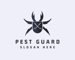 Beetle Insect Crest  logo design