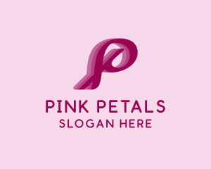 Feminine Cursive Letter P  logo design