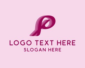 Letter P - Feminine Cursive Letter P logo design