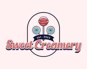 Sweet Lollipop Candy logo design