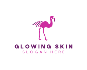 Esthetician - Pink Flamingo Bird logo design