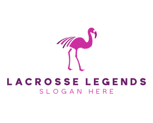 Pink Flamingo Bird logo design