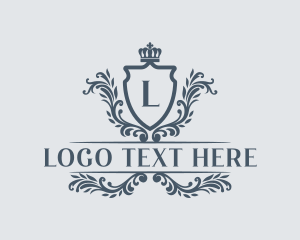 Upscale - Regal Wreath Crest logo design