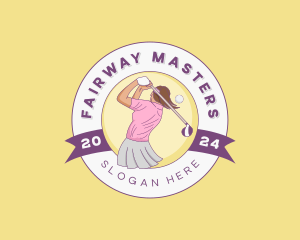 Golfer - Sports Female Golfer logo design