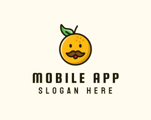 Juice Bar - Orange Man Mustache logo design