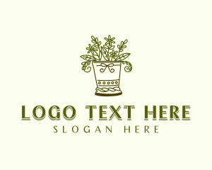 Bouquet - Floral Vase Bouquet logo design