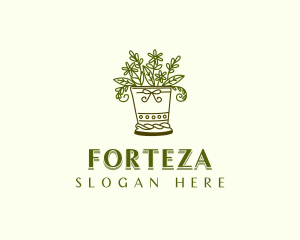 Floral Vase Bouquet Logo