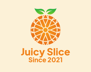 Orange Citrus Fruit  logo design