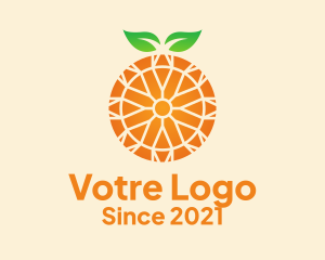 Dragon Fruit - Orange Citrus Fruit logo design