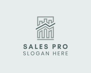 Sales - Finance Bar Graph Statistics logo design