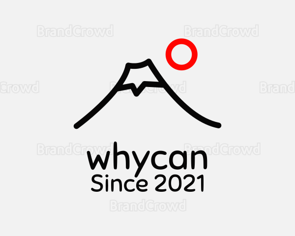 Volcano Mountain Outline Logo