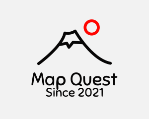 Volcano Mountain Outline  logo design