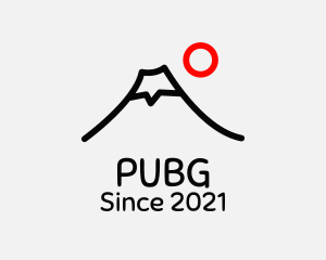 Volcano Mountain Outline  logo design