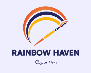 Paintbrush Rainbow Arc logo design