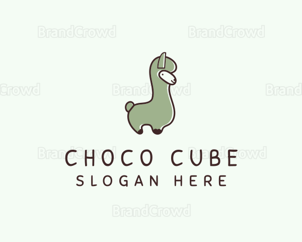 Cute Llama Animal Logo