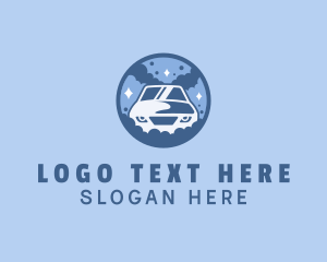 Car - Bubble Car Wash Cleaning logo design